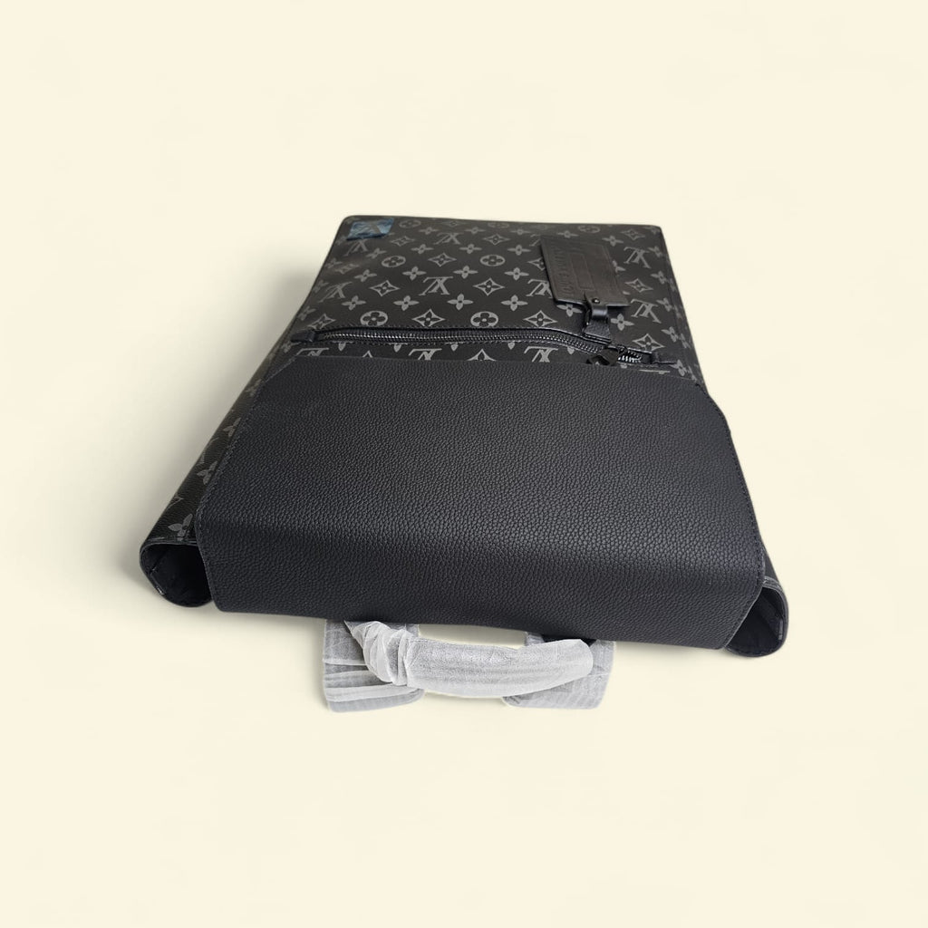 Luxury Men’s Monogram Leather Backpack – Premium Travel & Everyday Bag