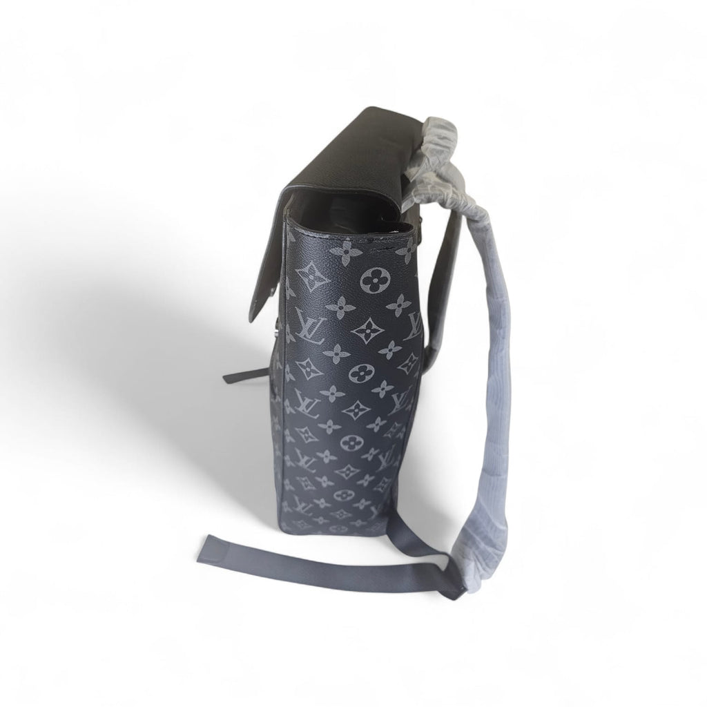 Luxury Men’s Monogram Leather Backpack – Premium Travel & Everyday Bag